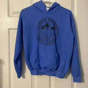 Youth‎ Large 14-16 Hoodie Fleece Blue Kangaroo Pocket